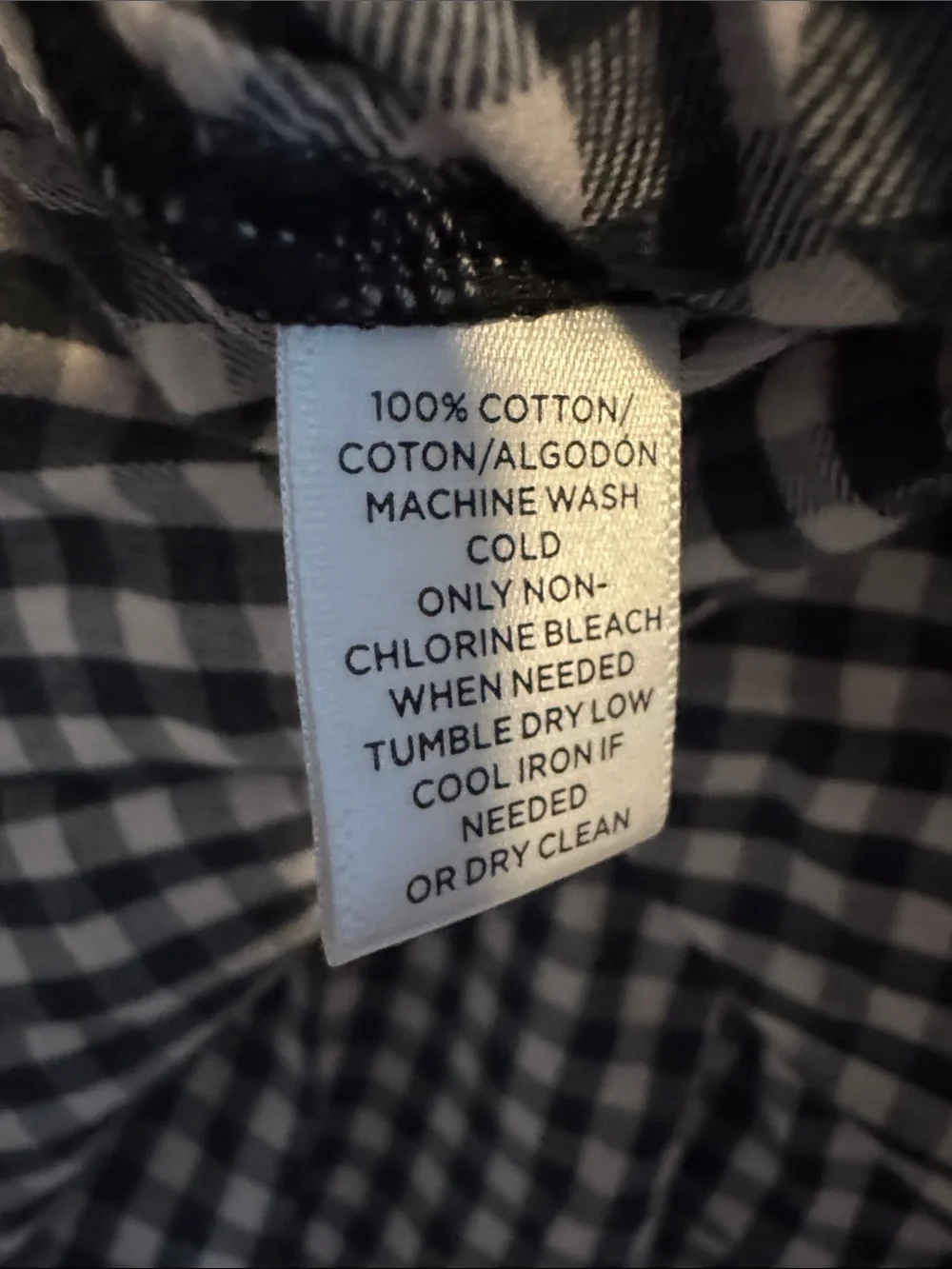LOFT Black and White Gingham Blouse
